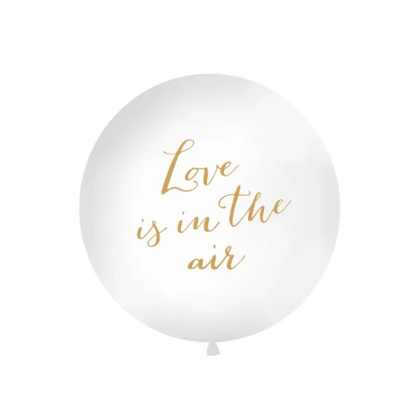 Giant Ballon - 1 m, Love is in the air, white