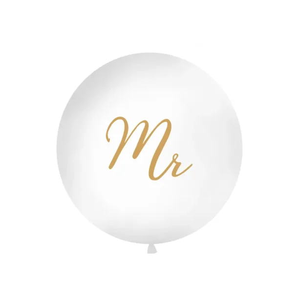 Giant Ballon, 1 m, Mr, white