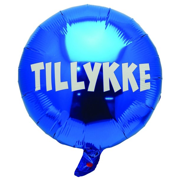 Bl folieballon tillykke