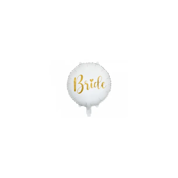 Bride folieballon i hvid