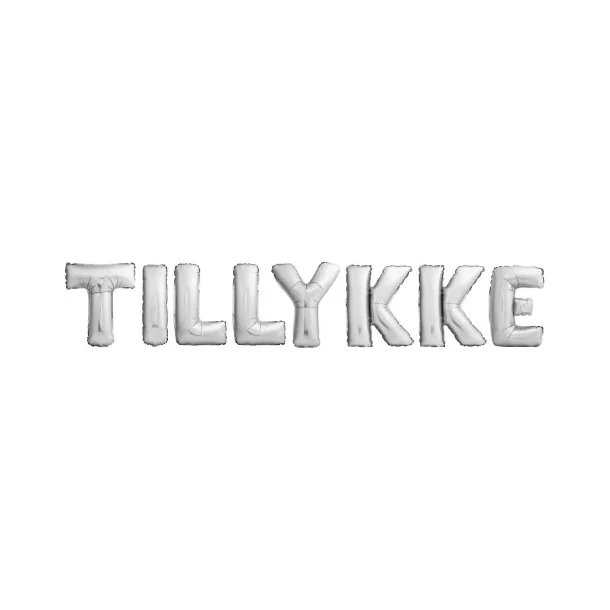 Slv folieballoner - TILLYKKE