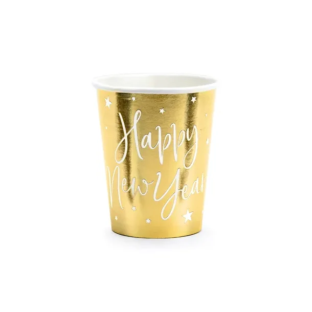 pap kopper - Happy New Year, guld, 220ml