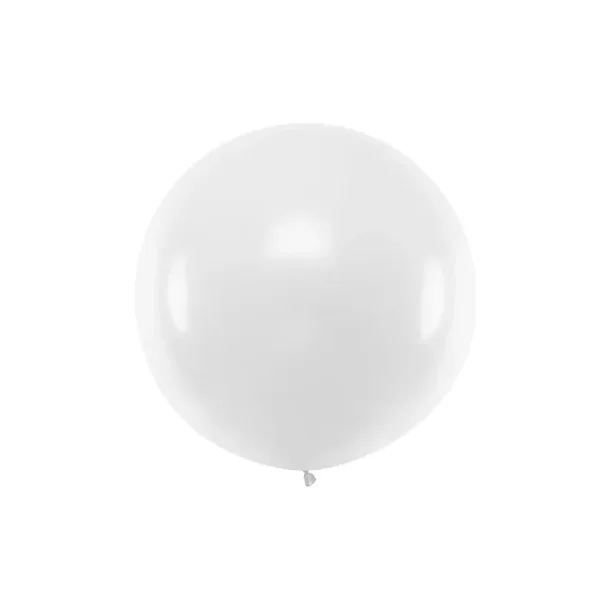 Rund Ballon - 1m - Pastel hvid