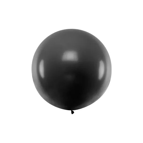 Rund Ballon 1m, Pastel Black