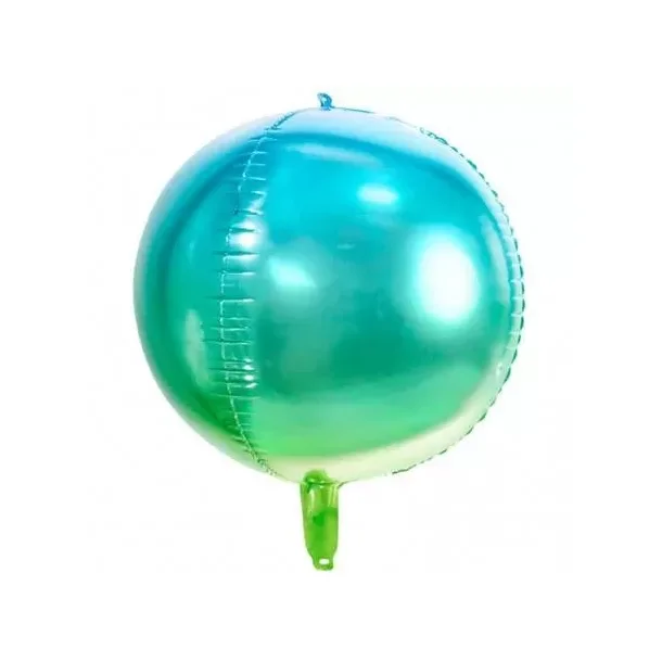 Ombre Folieballon Bl / Grn 35 cm