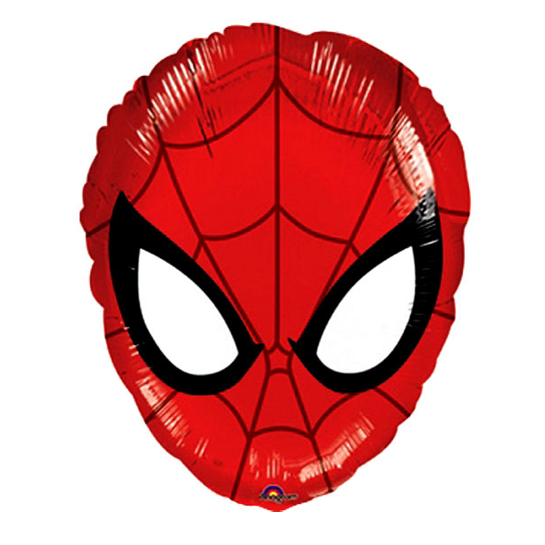 Spider-man hoved folieballon - 43 cm