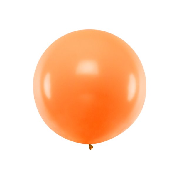 Rund Ballon 1m, Pastel Orange