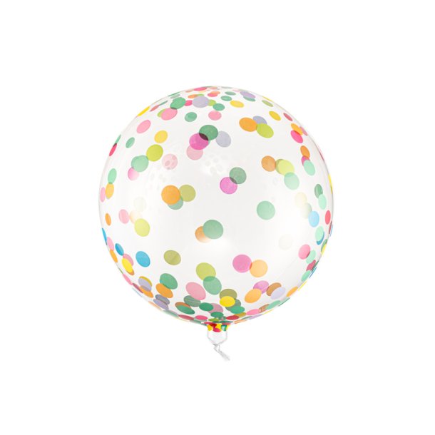 Orbz Ballon med multifarvet dots, 40cm, mix