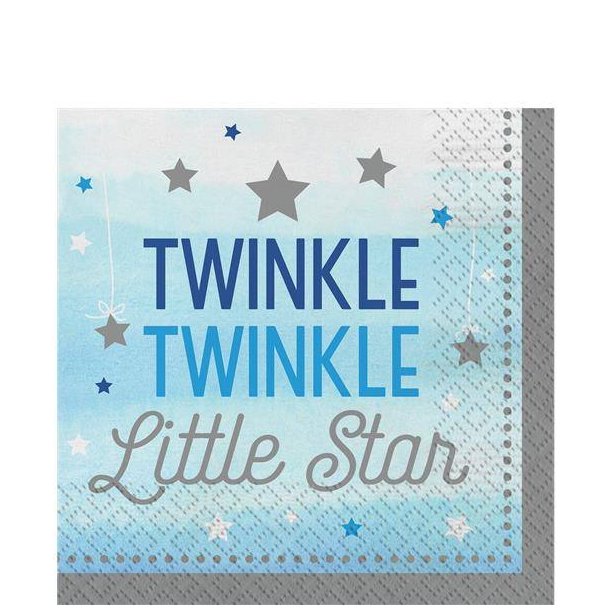 Twinkle One Little Star Servietter Bl 33cm 16stk